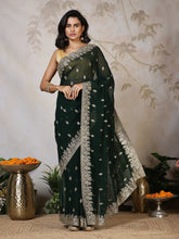 Zari Embroidered Georgette Saree